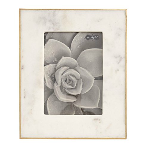 Mud Pie 4" X 6" Marble & Gold Frame