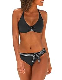 Dokotoo traje de baño acolchado push up bikini conjunto halter traje de baño 2 piezas traje de baño