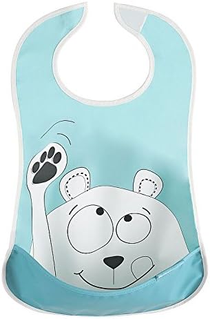 Badabulle Bavoir Plastifie Avec Grande Poche Etanche Pour Bebe Bleu Amazon Fr Vetements Et Accessoires