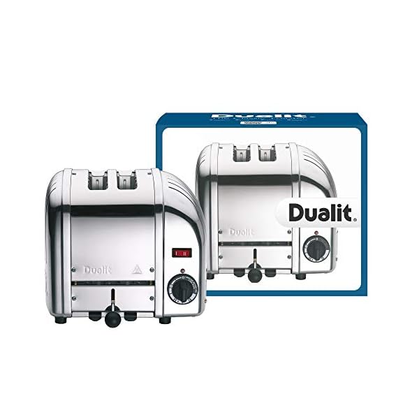 Dualit-Classic-2-Slice-Vario-Toaster-Stainless-steel-hand-built-in-the-UK-Replaceable-ProHeat-elements-Heat-two-or-four-slots-defrost-bread-mechanical-timer-Replaceable-partsDualit-Classic-2-Slice-Var Dualit Classic 2 Slice Vario Toaster - Stainless Steel, Hand Built in the UK - Replaceable ProHeat Elements - Heat Two…