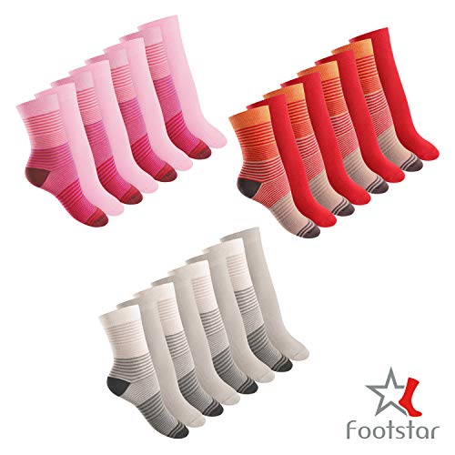 Footstar-8-Paar-Damen-Socken-mit-Soft-Komfortbund