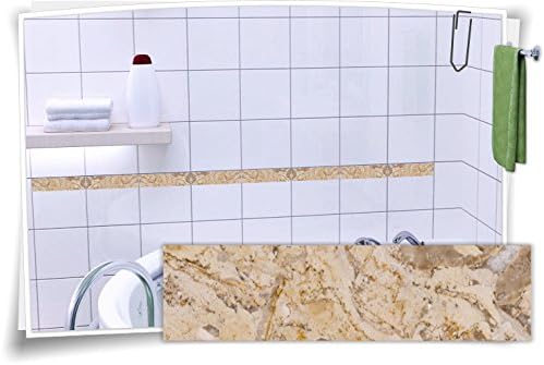 Medianlux Fliesenaufkleber Fliesenbordure Bordure Fliesen Granit Mramor Kachel Aufkleber 12 Stuck 15x3 9cm Bxh Amazon De Kuche Haushalt