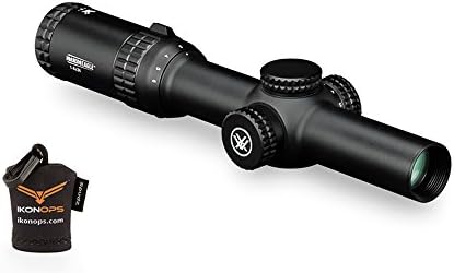 Vortex Optics Strike Eagle AR sight with BDC Reticle (SE-1624-1) bundled with Ikonops Micro Fiber Len Cloth