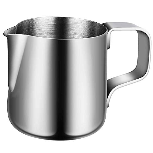 BESLIME Barista Aufschäumkännchen Espressokännchen 150ml Milchkanne aus Edelstahl, Milk Pitcher, Milch Aufschäumkännchen für Cappuccino und Latté