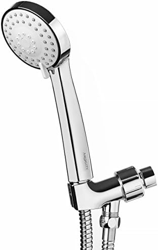 Aquality Handheld Shower Head High Pressure With Powerful Multi-Functions Spray 3.1” Including Long Flexible Hose-Adjustable Bracket And Extra Mount Holder-Chrome