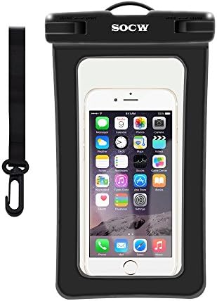Universal Waterproof Case,Cellphone Dry Bag with Neck Strap for Skiing Boating Sledding Surfing, for iPhone 7, 7 Plus, 6s, 6, 5s, Note5, S7 Edge, Pixel, LG BLU (black2)