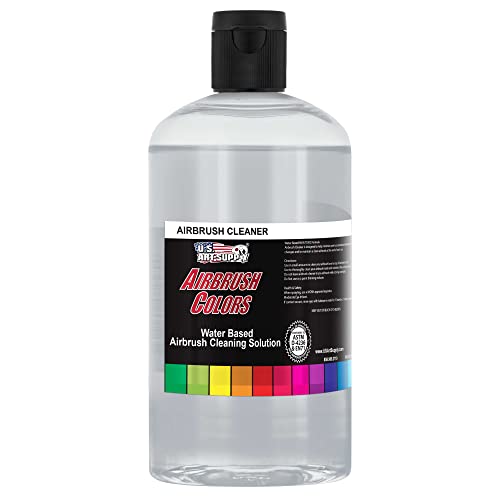 U.S. Art Supply Airbrush Cleaner, 16Ounce Pint Bottle Fast Acting