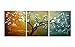 Wieco Art Floral Oil Paintings on Canvas Wall Art Ready to Hang for Bedroom Kitchen Home Decorations Full Blossom Large Modern 3 Piece Stretched and Framed 100% Hand Painted White Flowers Artwork L