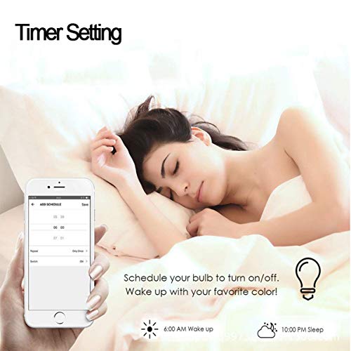 WiFi Smart E27 Led Lampe 9W 240v Aogled,60w Halogen Glühbirnen Equivalent,Dimmbare RGB WiFi Birne Kompatibel mit Alexa,Google Home,IFTTT,Kein Hub Required,2.4GHz Wi-Fi A19 E27 2700K 6500K