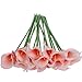 Luyue 20 Pcs Fake Calla Lily Artificial Flowers Bridal Wedding Bouquet Latex Real Touch Flower Home Kitchen Office Decor-Coral Pink
