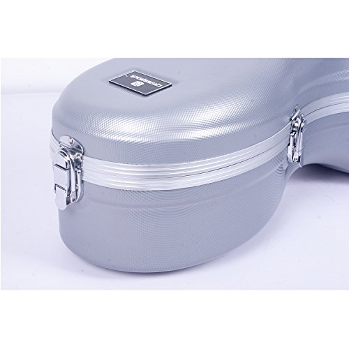Crossrock CRA860CEFSL ABS Molded Cello Case with Wheels in Silver- For Both 4/4 Size and 3/4 Size