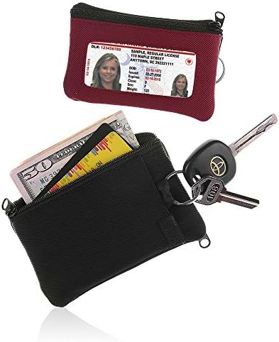 IKEPOD Lightweight Sports Surfshort Wallet - ID Window, Keychain, RFID Holder