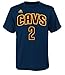 Adidas Youth Kyrie Irving Cleveland Cavaliers #2 NBA Name and Number Jersey T-Shirt, Navy, Large 14/16