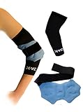 XYZ Athletic Cold Compression Elbow Therapy for Recovery and Pain Relief- Includes Copper Compression Elbow Sleeve and Hot/Cold Wrap for Elbow Joint. Wear together or individually.(2 pieces)