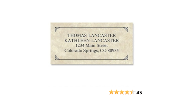 Amazon.com : Antique Personalized Return Address Labels- Set ...