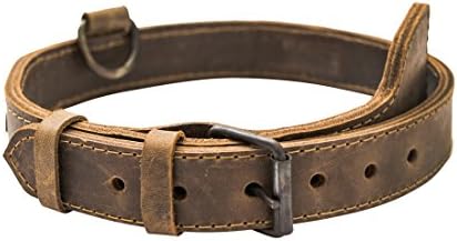 Thick Leather Dog Collar for Medium - Large Size Dogs (21 to 26 Inches) Handmade by Hide & Drink :: Bourbon Brown