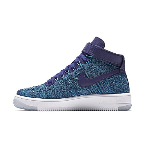 Nike W Air Force 1 Flyknit Women's Sneaker Blue 818018 400, Size:38.5