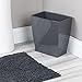 MetroDecor mDesign Wastebasket Trash Can - Rectangular, Slate