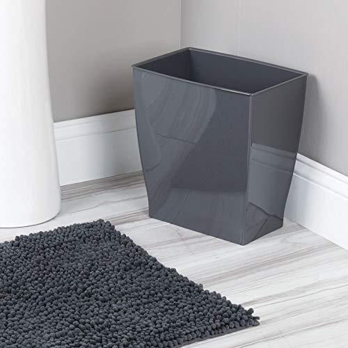 mDesign Rectangular Trash Can Wastebasket, Small Garbage Container Bin