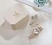 Women Quartz Wrist Watches with Rose Gold Earring and Necklace 3 Sets for Christmas Gifts (0011 Set)