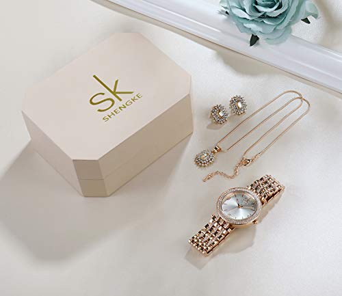 3 Quartz+Watches+Earring+Necklace+Christmas