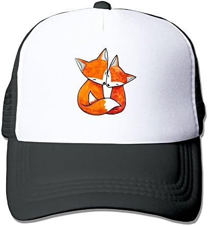 Vicop Fox Couple Love Trucker Cap Summer Mesh Hat With Adjustable Strap Black