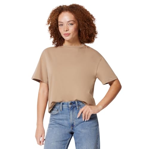 Amazon Essentials Women's Loose Fit Round Neck Short Sleeve Shirt