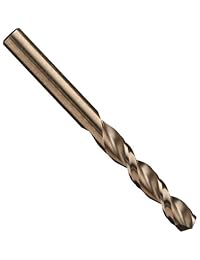 Cleveland 2175 Cobalto Broca Longitud de acero Brocas ', óxido de oro Acabado, Ronda Shank, 135 Degree Notch punto, 5