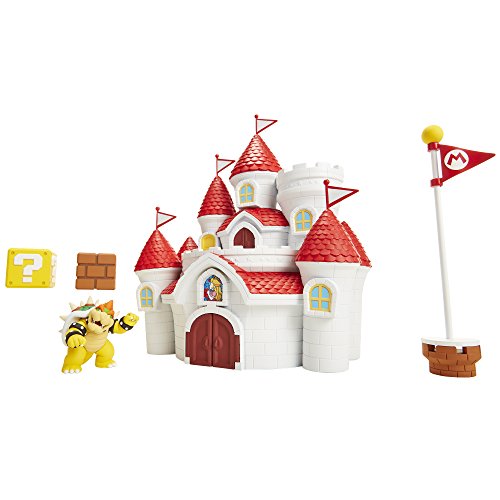 Super Mario Mushroom Kingdom Castle Playset with Exclusive 2.5” Bowser Figure