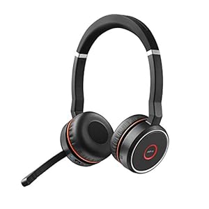 Jabra Evolve 75 UC Wireless Stereo On-Ear Headset – Unified Communications Optimised Headphones With Long-Lasting…
