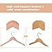 JS HANGER Wooden Coat Hangers, 10 Pack Wood Bridal Dress Hangers, Premium Wooden Shirt Hangers with Notched Shoulders and Anti-Rust Hook, Extra Smooth and Splinter Free Natural Finish
