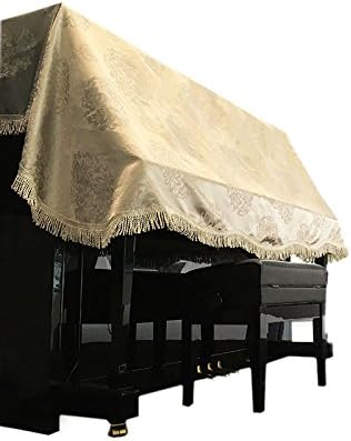 ClairevoireUpright Piano Dust Cover for standard vertical pianos [Royal Ivory] | Handcrafted with luxurious & durable fabric | Universal minimalist design fits most piano sizes