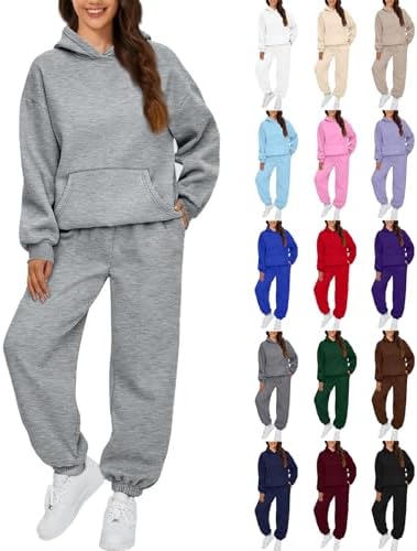Amazon.com: Sweatsuits Women 2 Piece Outfit Jogger Sets Fleece