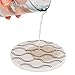 Absorbent Ceramic Stone Coasters for Drinks: Geometric Drink Coaster Set with Cork Back - Round Coasters and Holder Box for Home, Office, Bar - Coffee Table Beverage Cup Mat Sets - 4 Inch, Set of 6