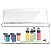 mDesign Stackable Plastic Craft, Sewing, Crochet Storage Container Box with Attached Lid - Compact Organizer and Holder for Thread, Beads, Ribbon, Glitter, Clay - 13.4