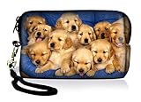 AUPET Cute Dogs Design Digital Camera Case Bag Pouch Coin Purse with Strap for Sony Samsung Nikon Canon Kodak