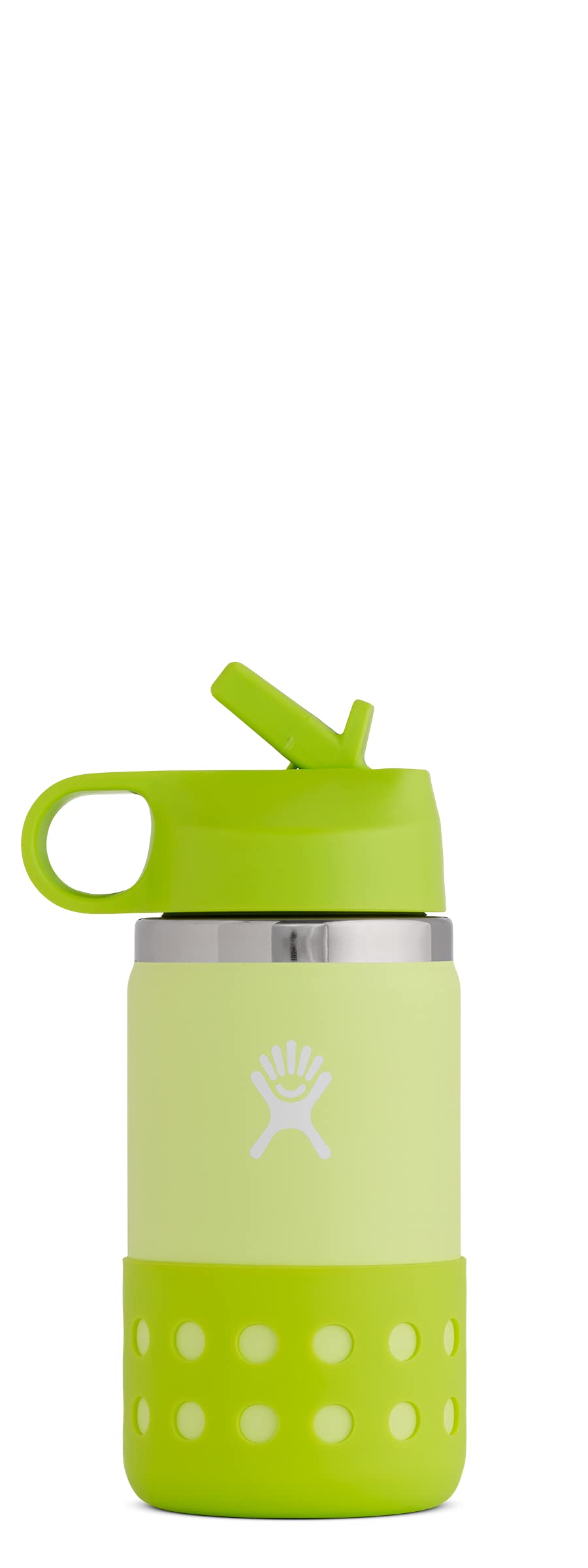 HYDRO FLASK - Kids Water Bottle 354 ml (12 oz) - Vacuum Insulated Stainless Steel Toddler Water Bottle - Silicone Flex Boot, Easy Sip Straw Lid - BPA-Free - Wide Mouth - Honeydew