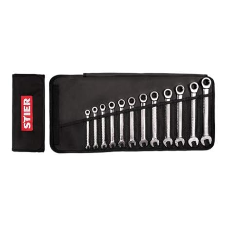 STIER Maul-Ringratschenschlüssel-Satz SW 8-19 mm 12-teilig