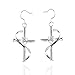 Sephla 925 Sterling Silver Plated 1/2ct Cubic Zirconia Cross Dangle Earrings For Women