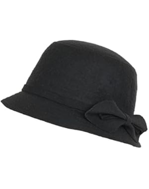 Flapper Style Bell Cloche Hat- Vintage 1920’s Bell Bucket Style Cap with Bow