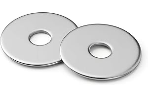 MOYOCODI 1/4 x 1'' (50 Pack) Stainless Steel Fender Washers, 1'' OD, (18-8) 304 Stainless Steel Metal Repair Washers for Screws and Bolts