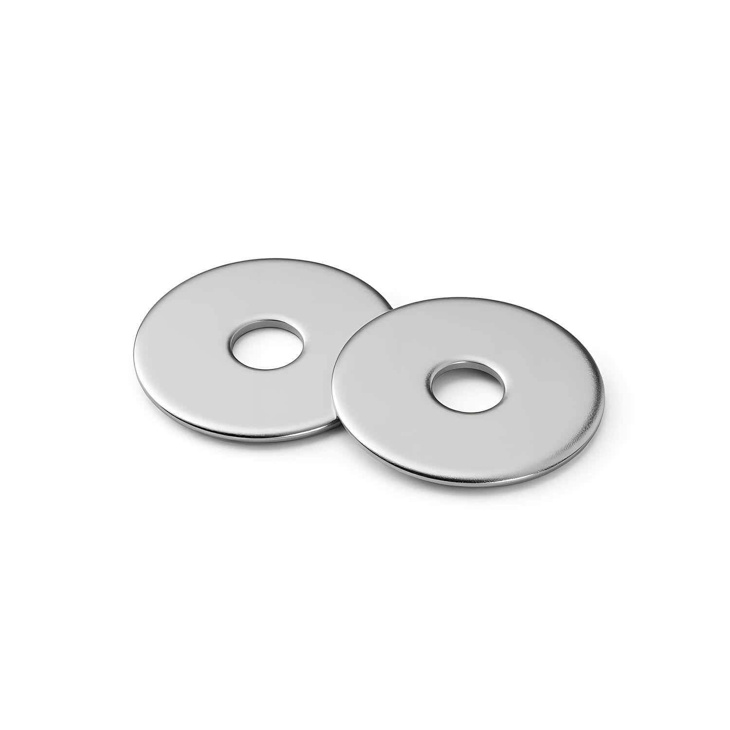 Photo 1 of 1/4 x 1'' (50 Pack) Stainless Steel Fender Washers, 1'' OD, (18-8) 304 Stainless Steel Metal Repair Washers for Screws and Bolts