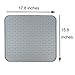 XL Silicone Dish Drying Mat (17.8 x 15.8 Inches), Draining Mat for Kitchen Counter, Grey