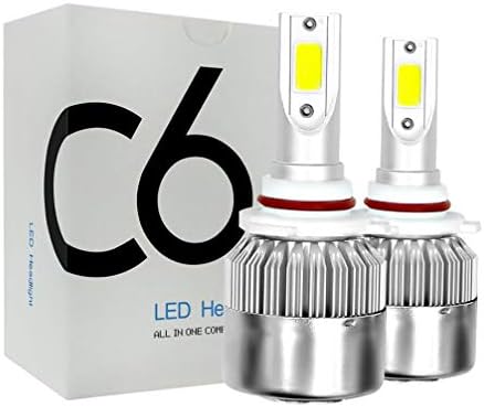 9005 LED Headlight Bulbs Conversion Kit 72W 8000Lumens 6000K COB Chip H10 HB3 Headlamp Bulbs Hi/Lo Beam Fog Driving Light With Fan Xenon White Extremely Bright 2 Years Warranty - 2 Pack