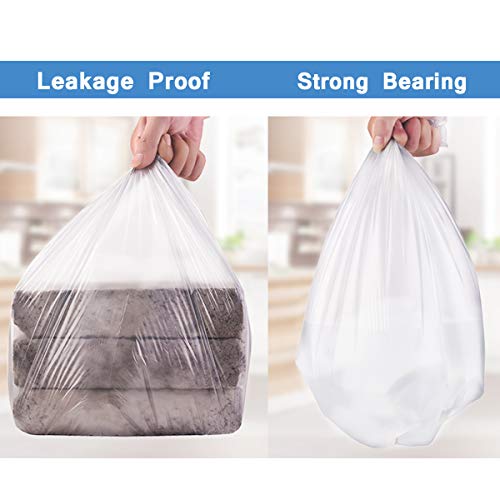 4 Gallon Clear Trash Bags 200 counts,Strong small garbage Bag Bin Liners for home office bathroom (clear) - Thumbnail 3
