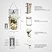 MorTime 2 pcs Waterproof Handcrafted Hanging Glass Mason Jar Sconces Wall Decor With 8 Different Functions LED Lights, Wooden Boards with White Hydrangea And Remote Control (2pc)