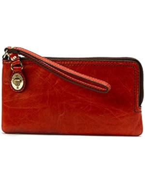 Women's Hobo 'Mila' Leather Wristlet ‑ Red