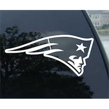 Amazon.com: New England Patriots 8x8 White Logo Decal: Automotive