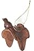 Western Horse Saddle Ornament (Hand-carved of Real Wood)