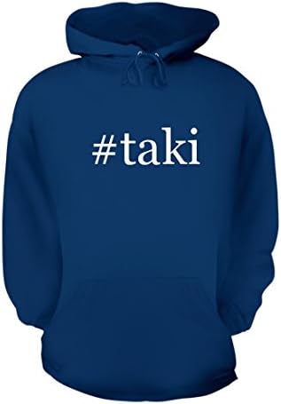 #taki - A Nice Hashtag Men's Hoodie Hooded Sweatshirt, Blue, Large